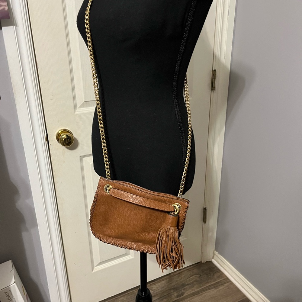 Michael Kors Chelsea Whipstitch Brown 2 Way Soft Leather gently used
